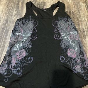 Black and purple tank top